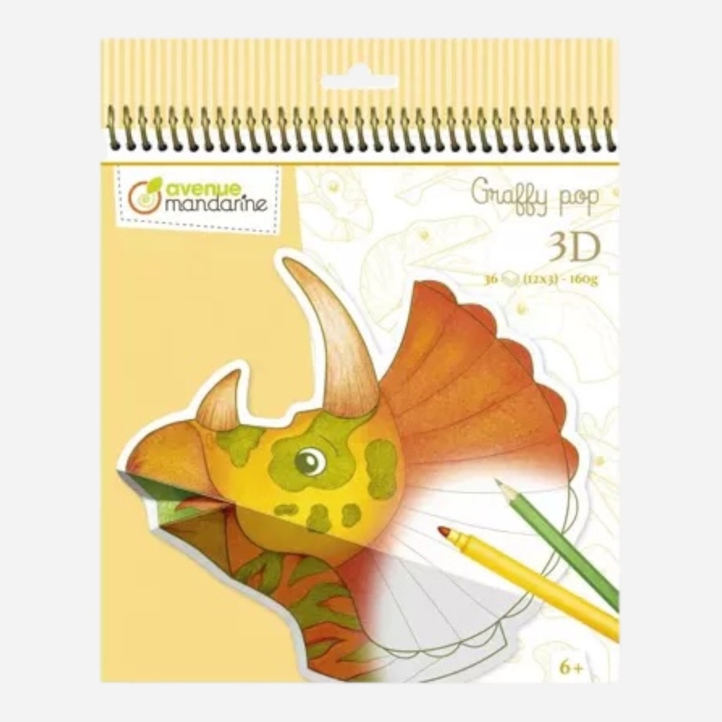 AVENUE MANDARINE Graffy Pop 3D Dinosaurs