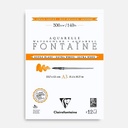 CLAIREFONTAINE Fontaine Extra White Watercolor Paper Pad 300gsm Hot Press A3 x 12