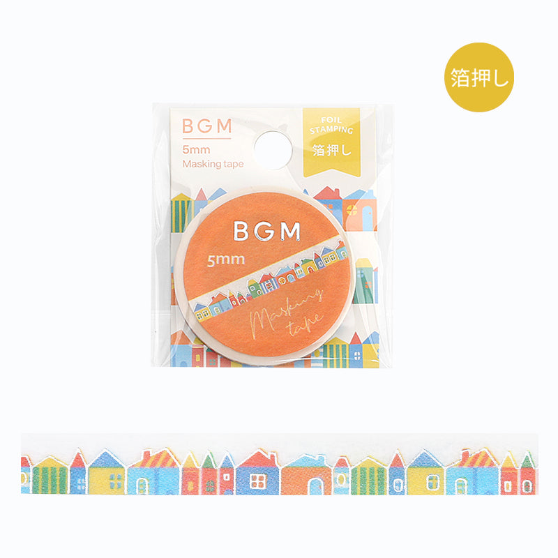 BGM Foil Stamp Washi Tape 5mm Adorable House