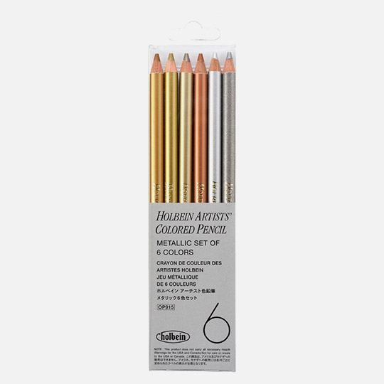HOLBEIN Artist Color Pencil Metallic Set x 6