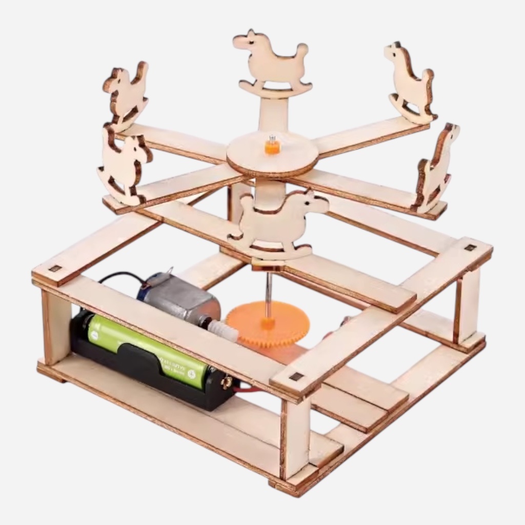 OVJ STEM Building Kit Electric Carousel (Assembly Required)