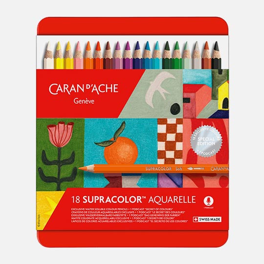 CARAN D'ACHE Supracolor Soft Watercolor Pencil Secrets Of Color Set x 18
