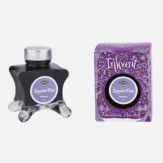 DIAMINE Inkvent Purple Shimmer Fountain Pen Ink 50ml Lavendar Frost