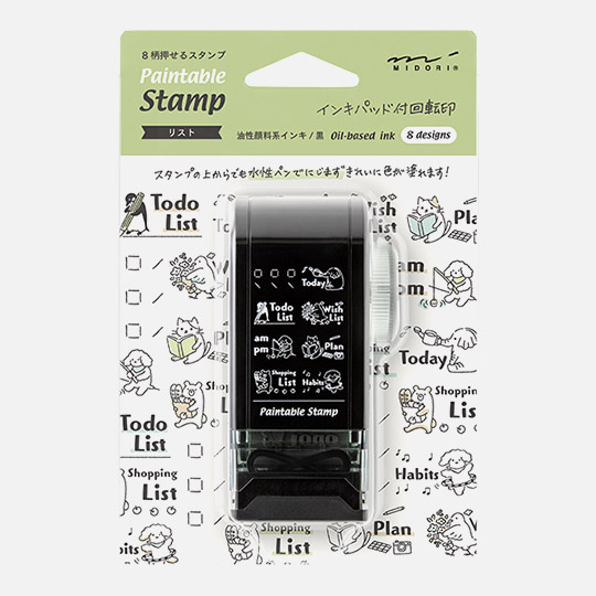 MIDORI Paintable Rotating Stamp Dial List