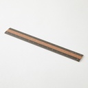 MIDORI Aluminum & Wood Ruler 15cm Grey