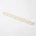 MIDORI Aluminum & Wood Ruler 15cm Ivory