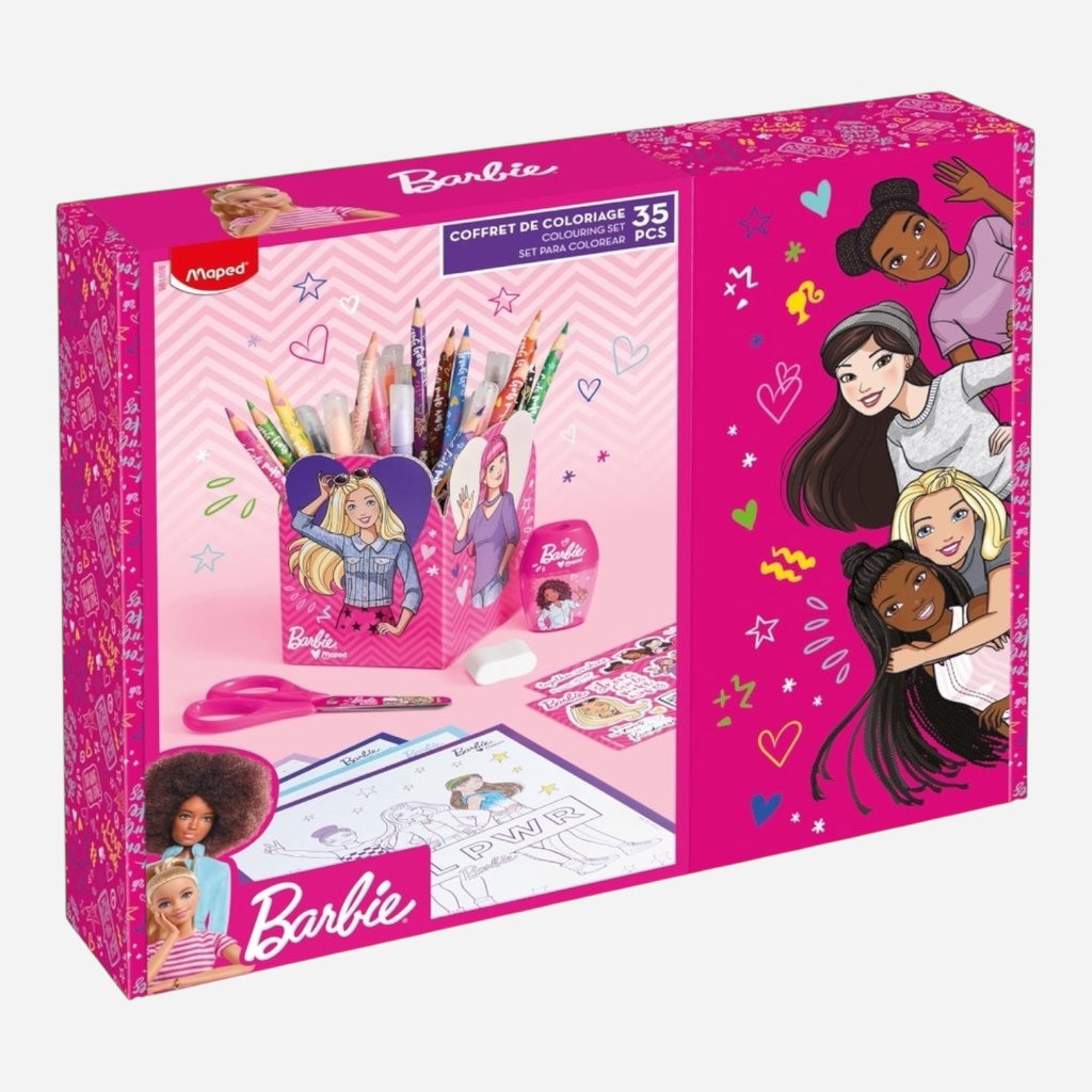 MAPED Barbie Colouring Set x 35