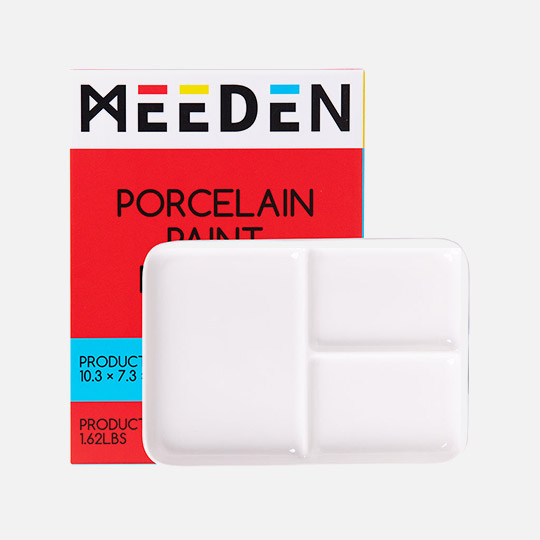 MEEDEN Porcelaine Palette 3-Well