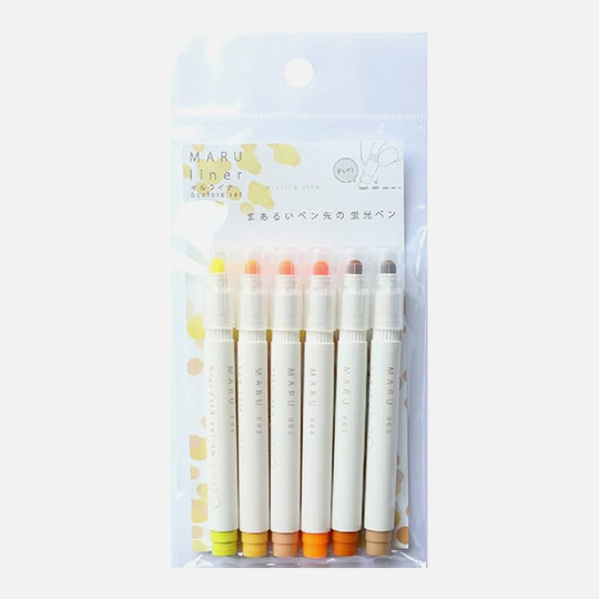 KOBARU Maru Liner Marker Morning Glow Set x 6