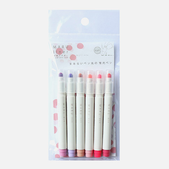 KOBARU Maru Liner Marker Night Life Set x 6
