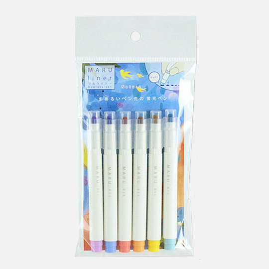KOBARU Maru Liner Marker Nature Set x 6
