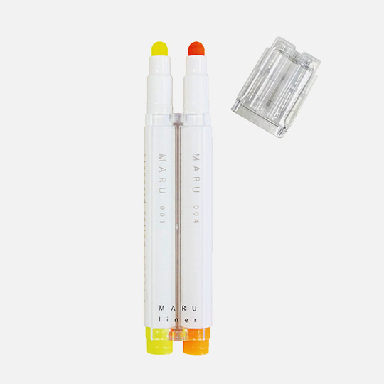 KOBARU Maru Liner Dot Marker Set x 2 Yellow/Orange