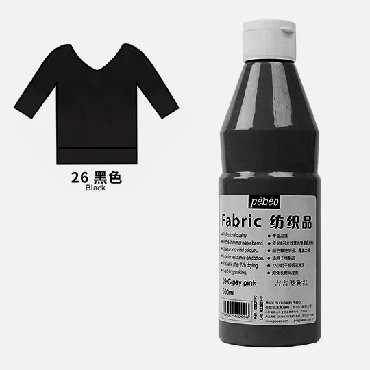 PEBEO Fabric Paint 500ml 26 Black