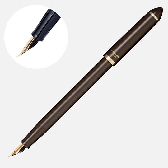 SAILOR Fude-De-Mannen 40° Fountain Pen Pearl Brown