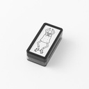 MIDORI Ojisan 30th Anniversary Paintable Stamp Pre-Inked Half Size Repeating Pattern