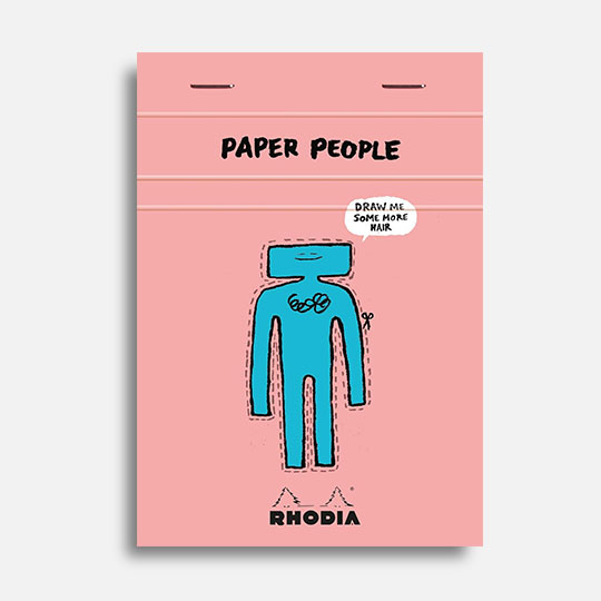 RHODIA 90th Anniversary Stapled Notepad 80gsm A6 x 80 By Jean Jullien