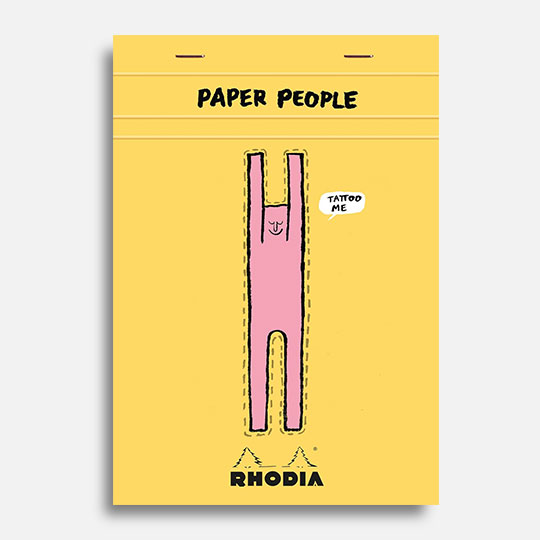RHODIA 90th Anniversary Stapled Notepad 80gsm A5 x 80 By Jean Jullien