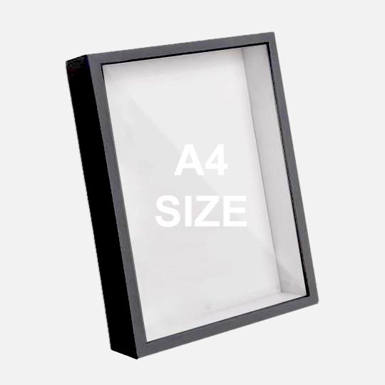OVJ Wooden Shadow Box Picture Frame A4 Black