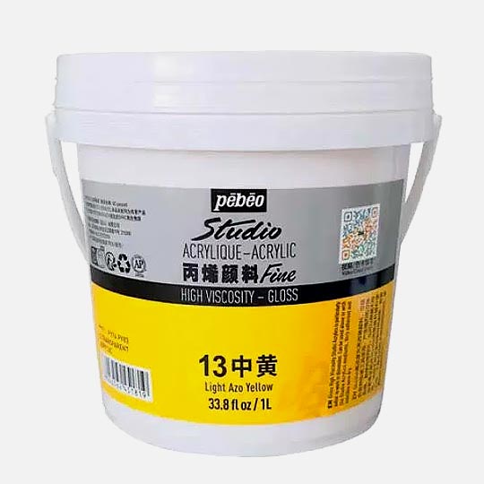 PEBEO Studio Gloss Acrylic 1000ml 13 Light Azo Yellow