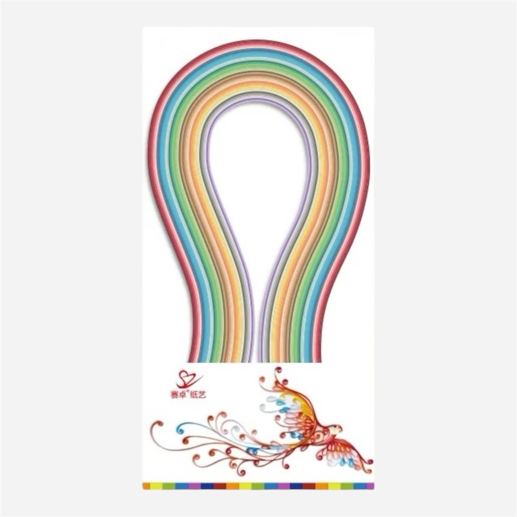 OVJ Quilling Paper 36-Color 80gsm 10mm x 39cm x 180