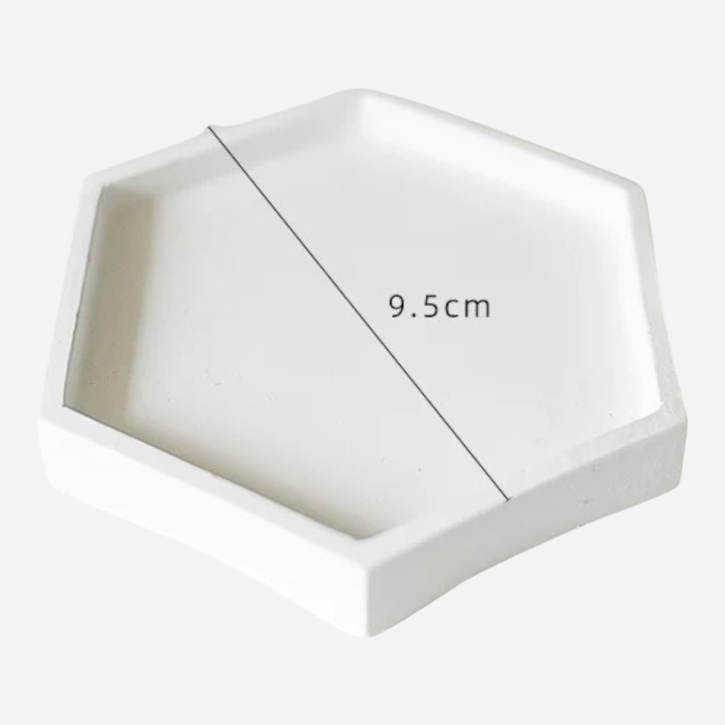 OVJ Ceramic Hexangon Tray 9.5cm