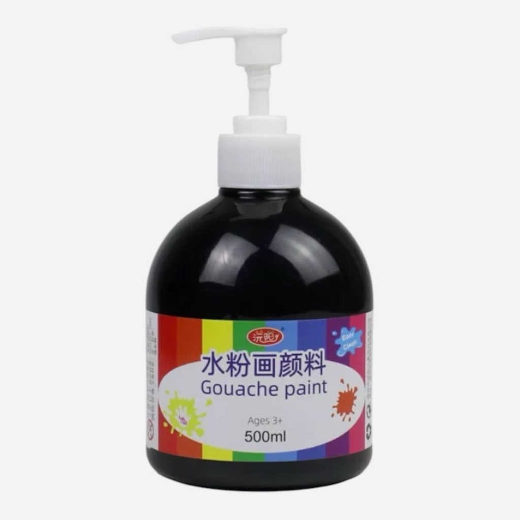 OVJ Washable Gouache Paint 500ml Black