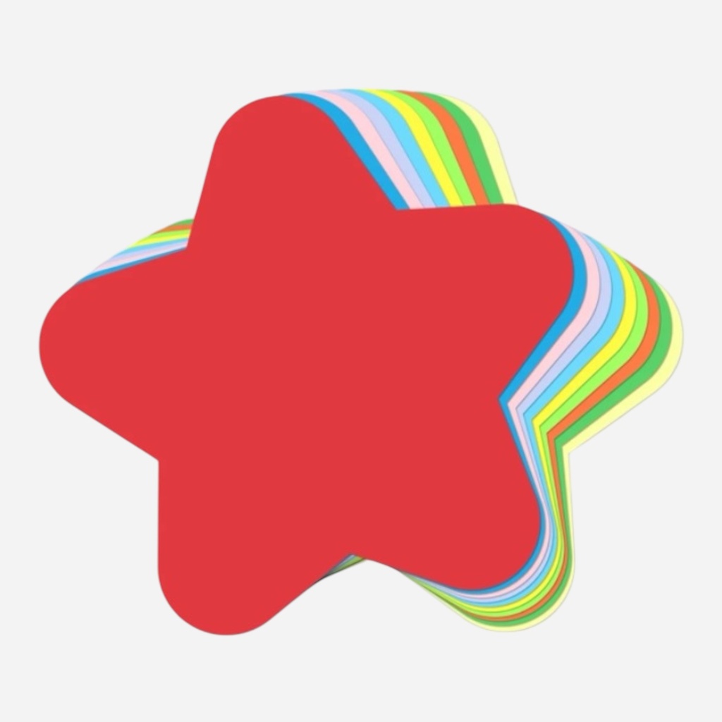 OVJ Creative Color Card Star 220gsm 10cm x 50