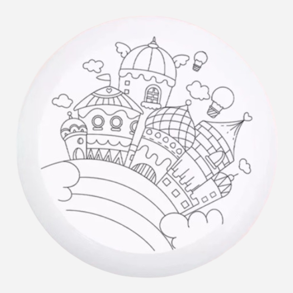 OVJ Paintable Frisbee 24cm Castle Dream