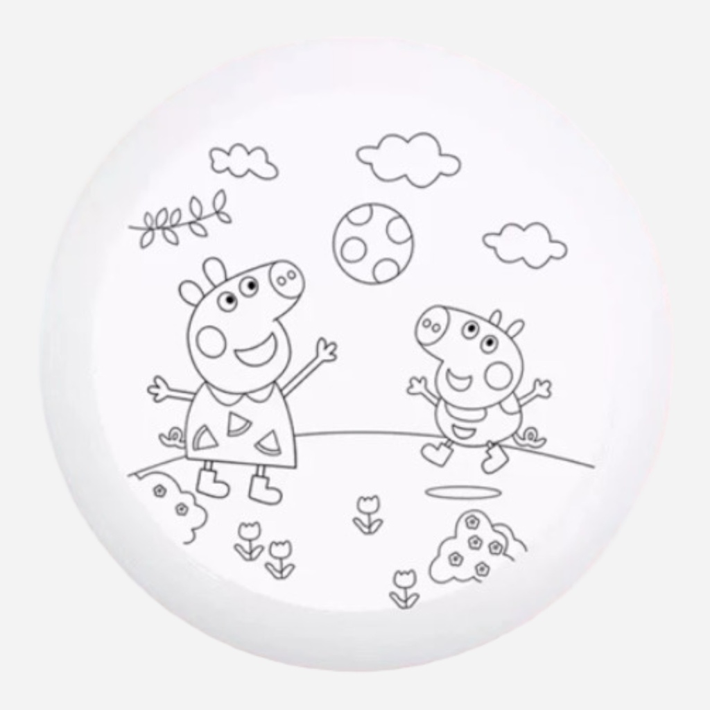 OVJ Paintable Frisbee 24cm Peppa & George