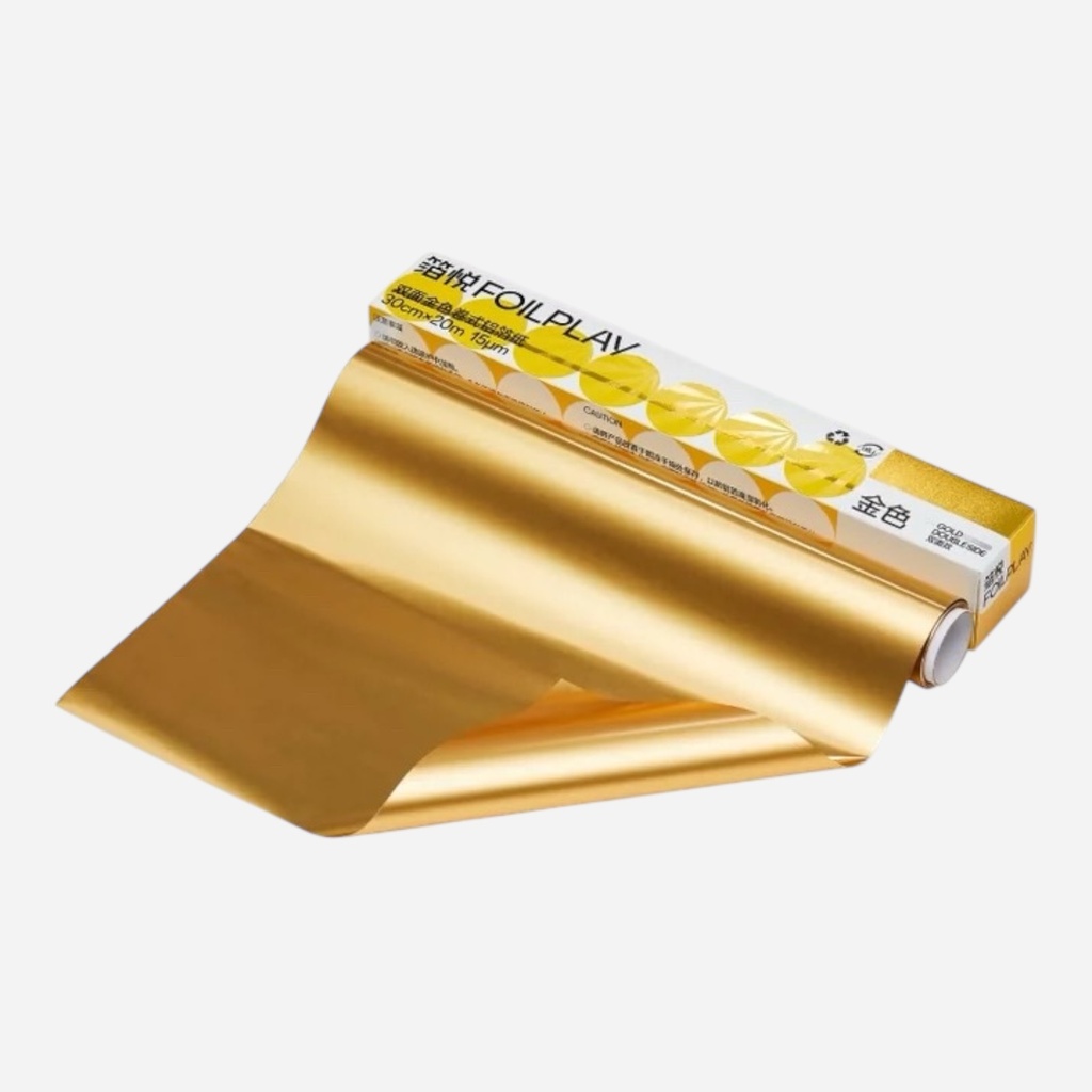 OVJ Aluminium Foil Roll 30cm x 20m Gold