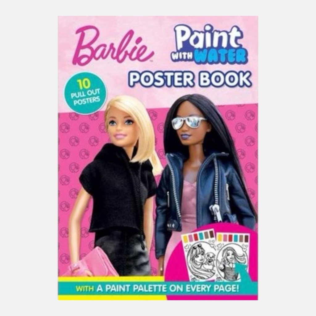 ALLIGATOR Paint With Water Poster Book - Barbie