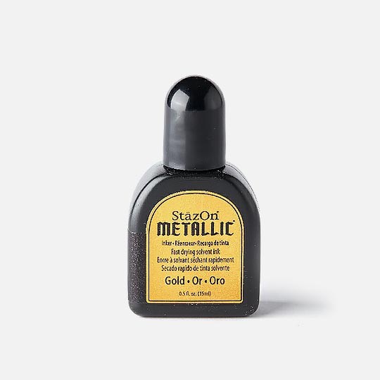 TSUKINEKO Stazon Metallic Ink Refill 15ml Gold