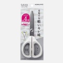 KOKUYO Saxa Fluorine Non-Stick Blade Scissors White
