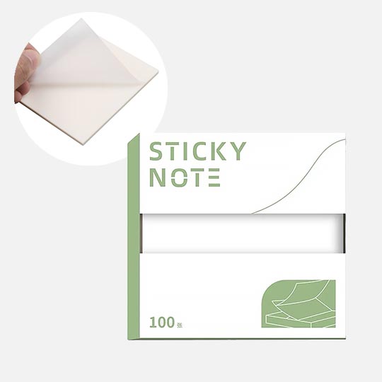OVJ Sticky Notes Transparent 4” x 4” x 100
