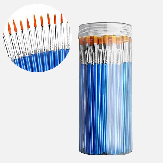 OVJ Golden Taklon Round Brush Set x 100