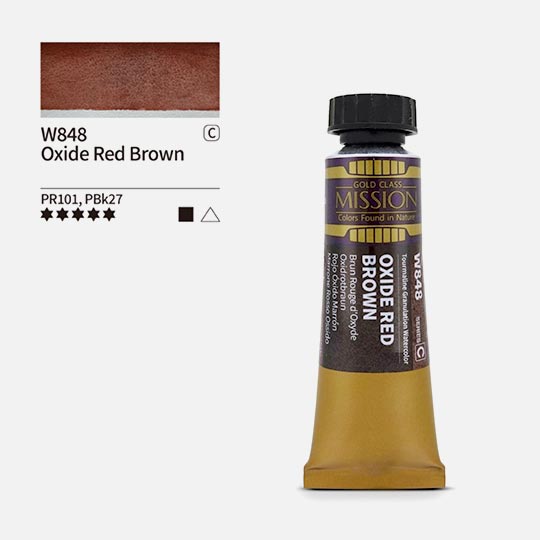 MIJELLO Mission Tourmaline 2-Tone Granulating Watercolor 15ml Oxide Red Brown