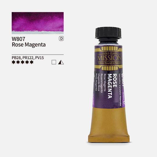 MIJELLO Mission Tourmaline 2-Tone Granulating Watercolor 15ml Rose Magenta