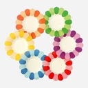 OVJ Color Flower Paper Plate 13cm x 50