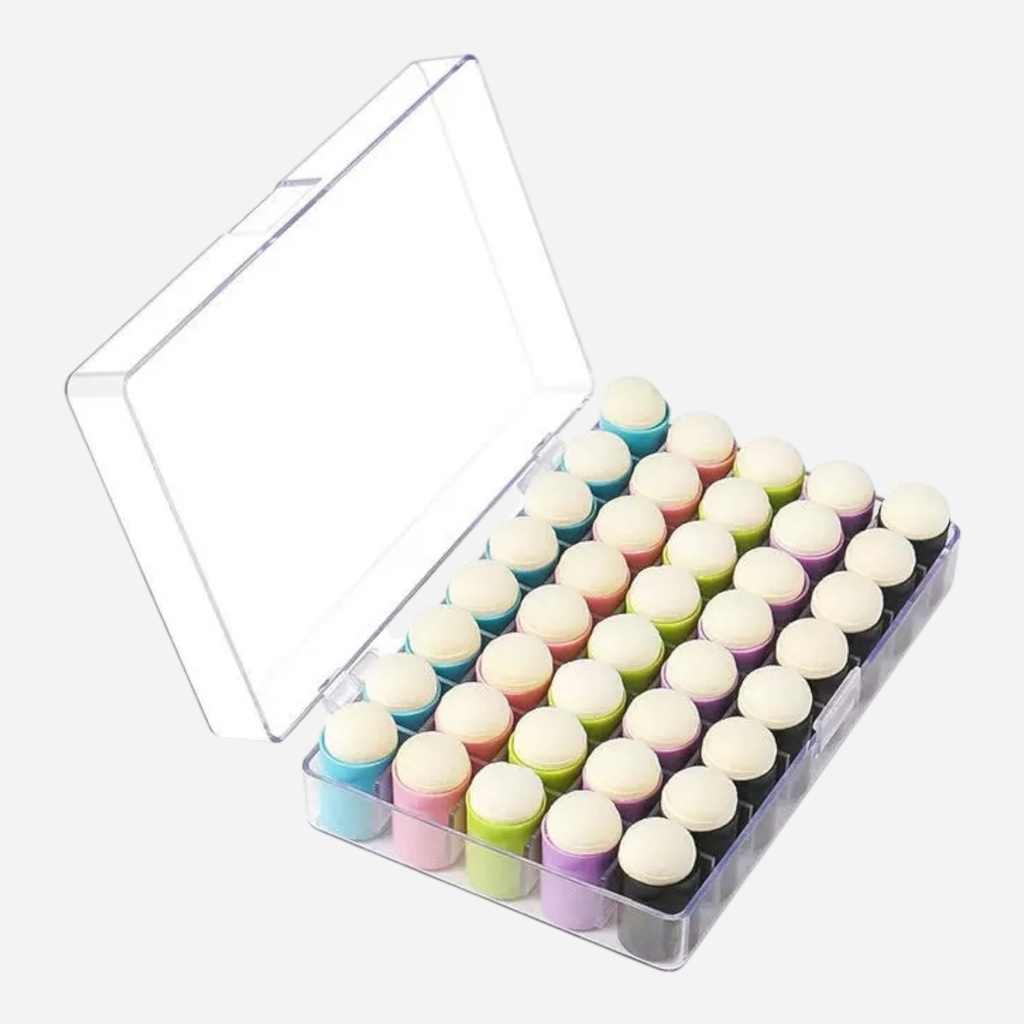 OVJ Classroom Ink Pad Finger Foam Brush Set x 40