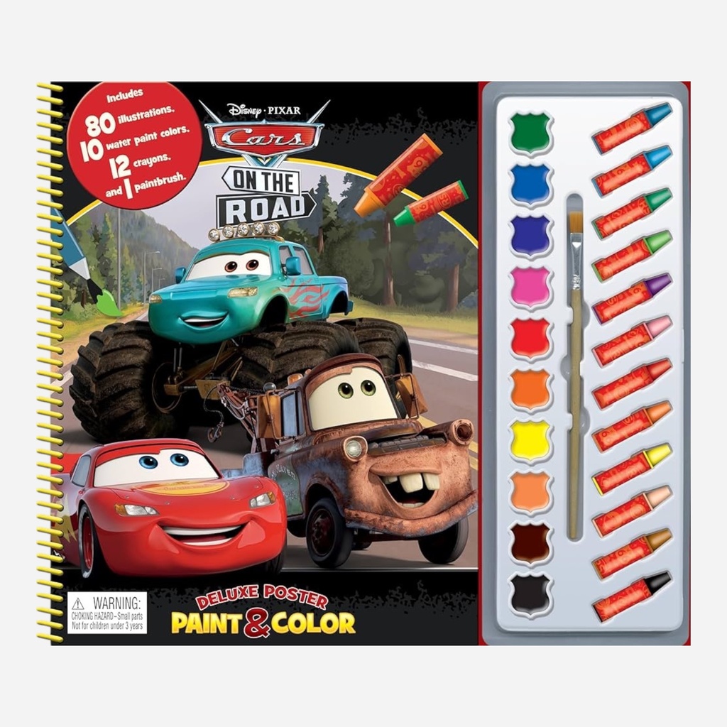 PHIDAL Deluxe Poster Paint & Color - Disney Cars On The Road