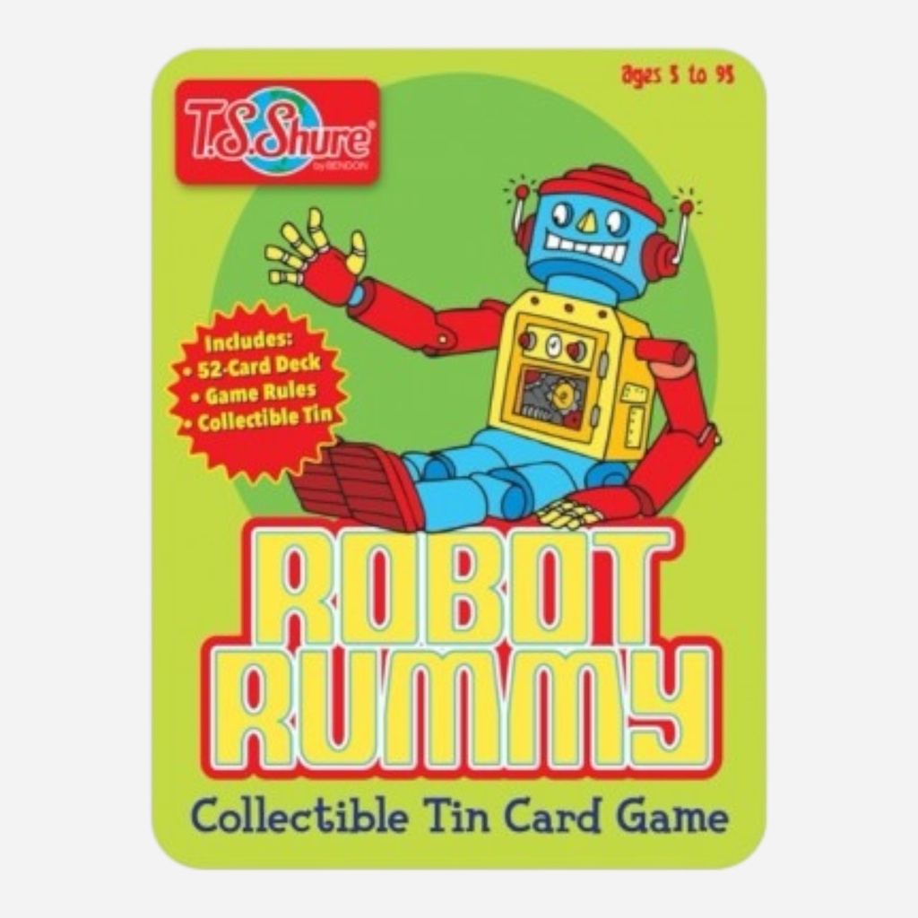 BENDON Collectible Tin Card Game - Robot Rummy