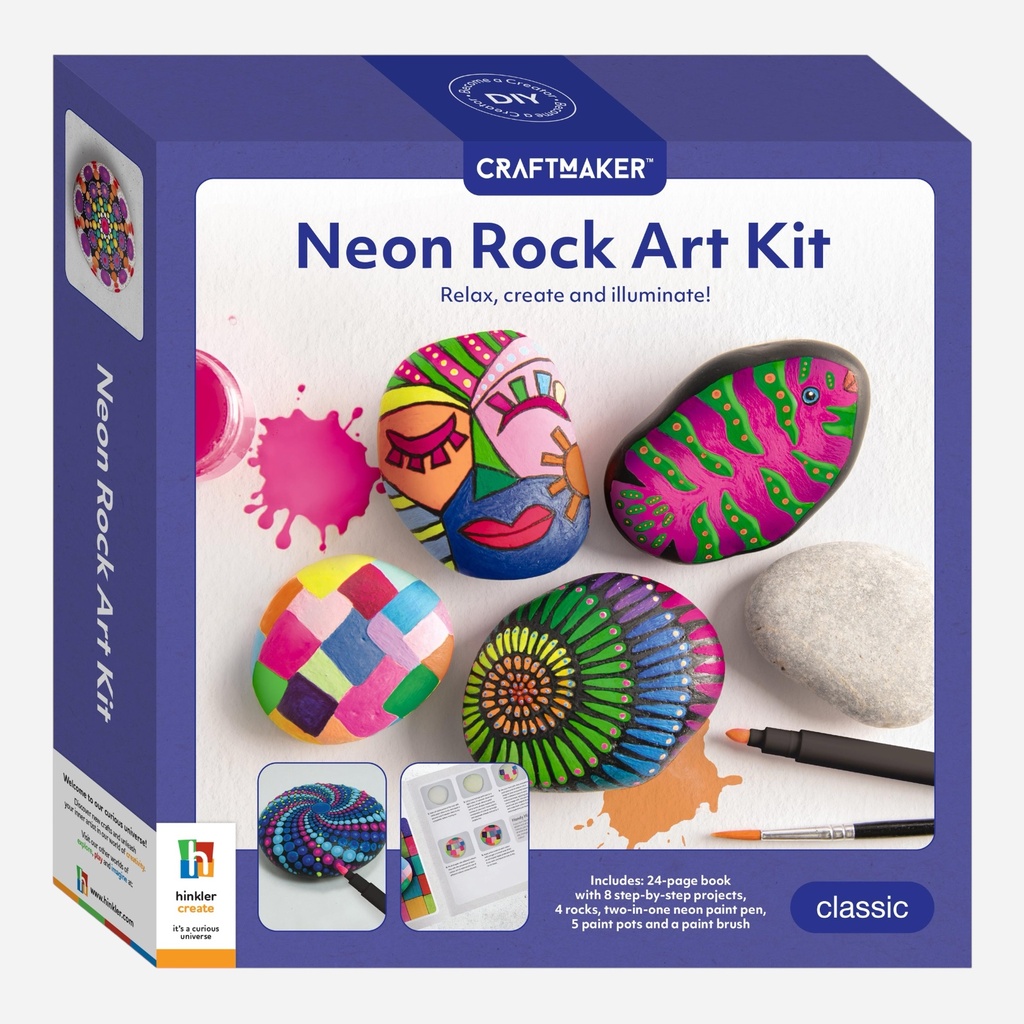 HINKLER Craft Maker Neon Rock Art Kit