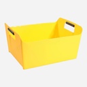 OVJ Stackable Plastic Storage Bin A4 19cm x 25cm x 33cm Yellow