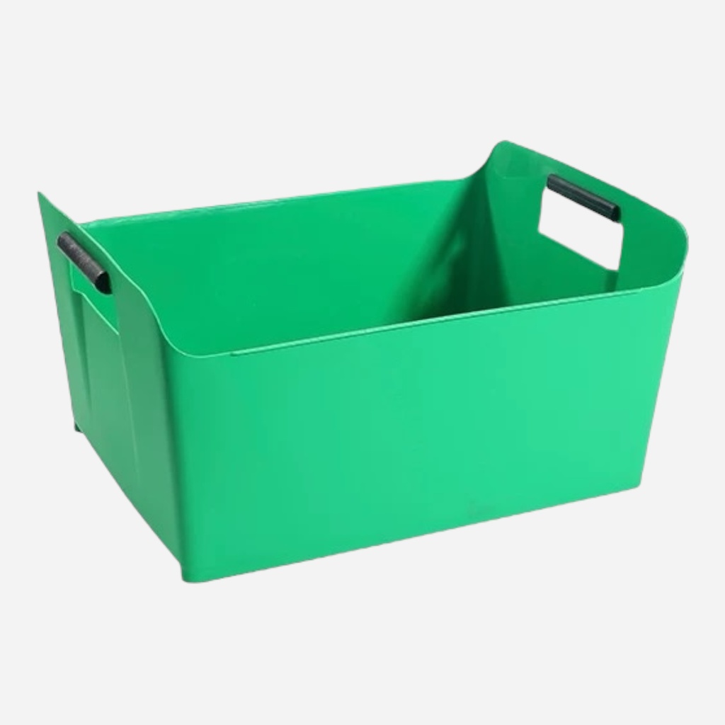 OVJ Stackable Plastic Storage Bin A4 19cm x 25cm x 33cm Green