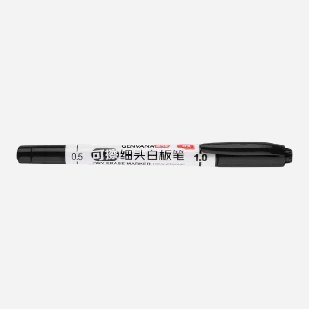OVJ Dry Erase Marker Twin Tip 0.5mm/1.0mm Black