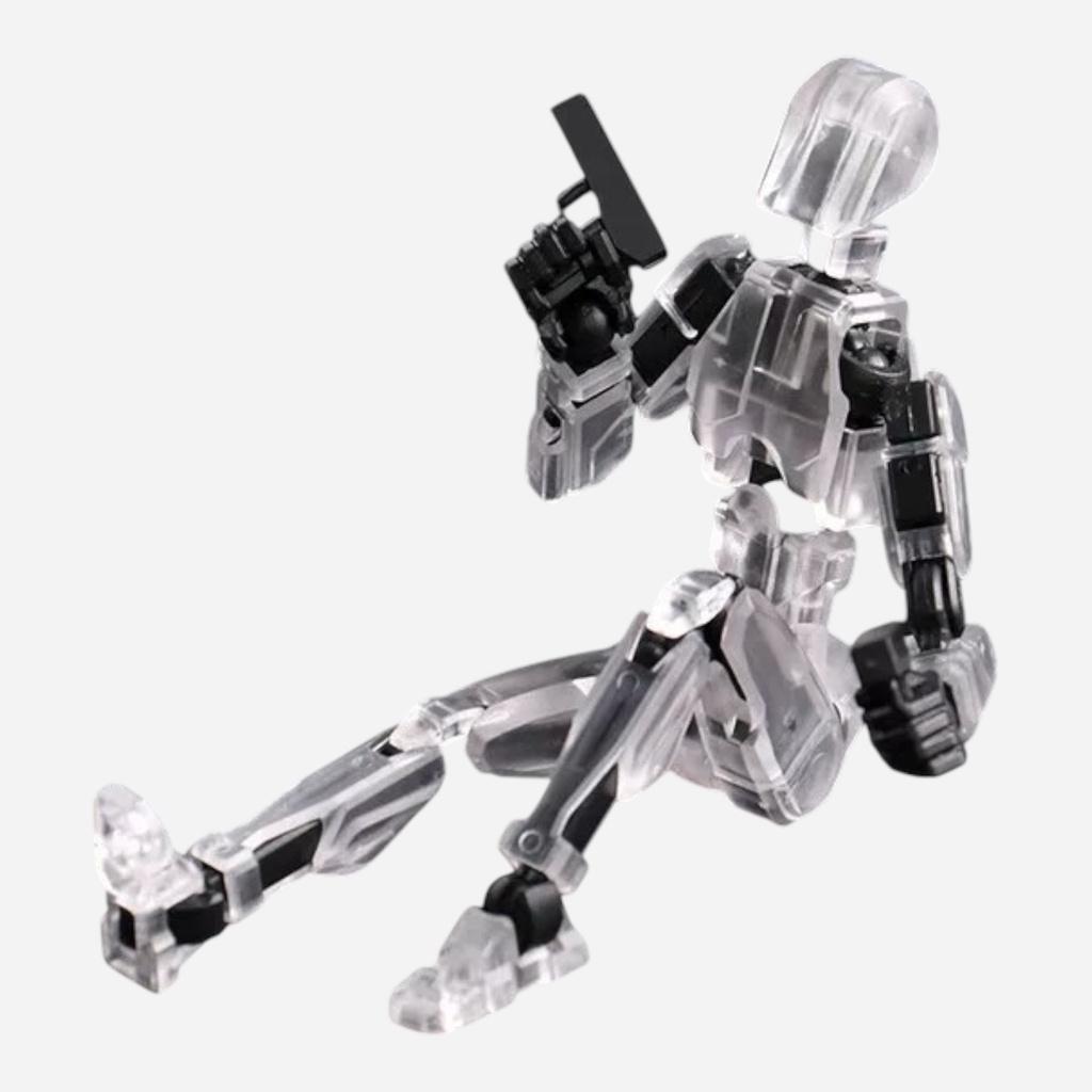 OVJ Stop Motion Plastic Action Figure Clear (Assembly Guide Included)