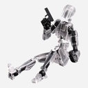 OVJ Stop Motion Plastic Action Figure Clear (Assembly Guide Included)