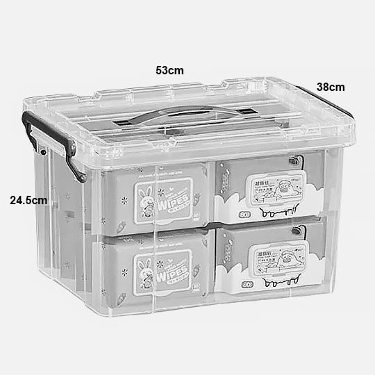 OVJ Plastic Storage Box (L)53cm x (W)39cm x (H)25cm (For A3 Papers)
