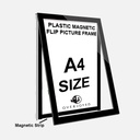 OVJ Acrylic Magnetic Flip Picture Frame A4 Black