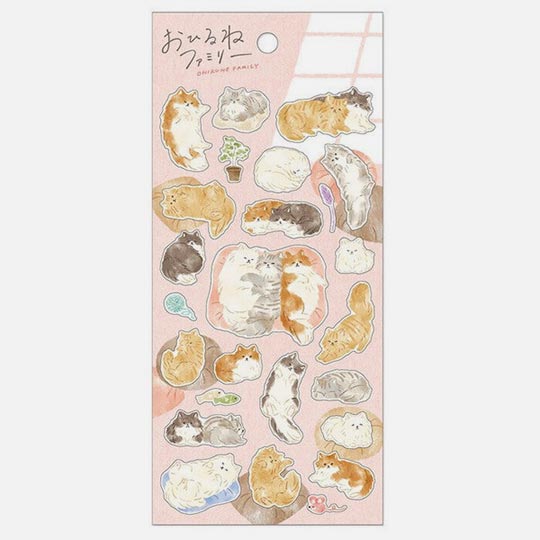 MIND WAVE Sticker Ohirune Family Nekozaki